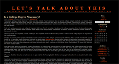 Desktop Screenshot of letstalkaboutthis.zoomblog.com