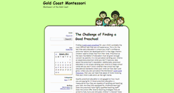 Desktop Screenshot of goldcoastmontessori.zoomblog.com