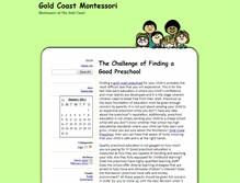 Tablet Screenshot of goldcoastmontessori.zoomblog.com