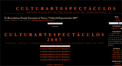 Desktop Screenshot of culturartespectaculos.zoomblog.com