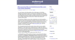 Desktop Screenshot of mulberryx9.zoomblog.com