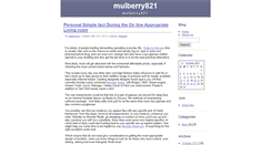 Desktop Screenshot of mulberry821.zoomblog.com