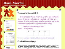 Tablet Screenshot of manosabiertas.zoomblog.com