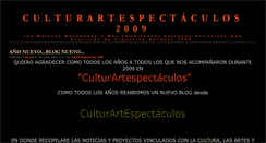 Desktop Screenshot of culturartespectaculos2009.zoomblog.com