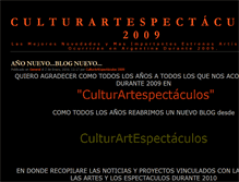 Tablet Screenshot of culturartespectaculos2009.zoomblog.com