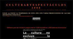 Desktop Screenshot of culturartespectaculos2008.zoomblog.com