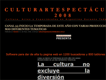 Tablet Screenshot of culturartespectaculos2008.zoomblog.com